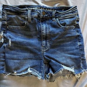 American Eagle Super Stretch dark wash denim jean shorts